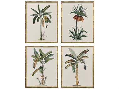 Paragon Florals Contemporary Palm-I Wall Art Set of 4 PAD32352