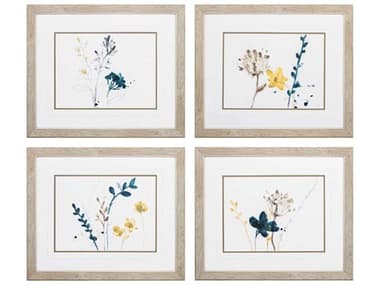 Paragon Florals Navy Garden Inspire Wall Art Set of 4 PAD46056