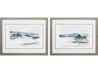 Paragon Landscapes Overcast Lake Study Wall Art Set of 2 PAD46069