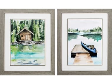 Paragon Waterside Lake Views Wall Art Set of 2 PAD46076