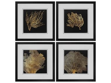 Paragon Waterside Coral Wall Art Set of 4 PAD46095