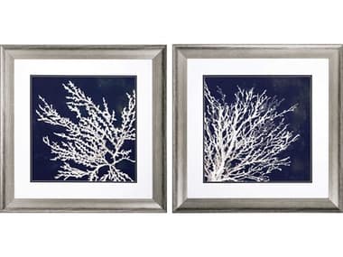 Paragon Waterside Coastal Coral Wall Art Set of 2 PAD46133