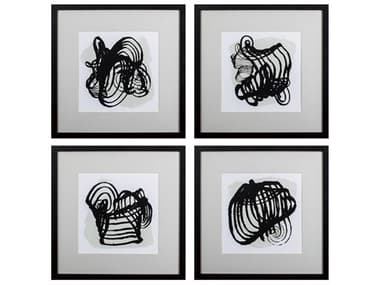 Paragon Abstract Neutral Abstracts Wall Art Set of 4 PAD46234