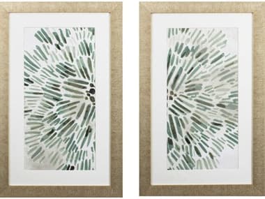 Paragon Florals Green Flowerhead Wall Art Set of 2 PAD46246