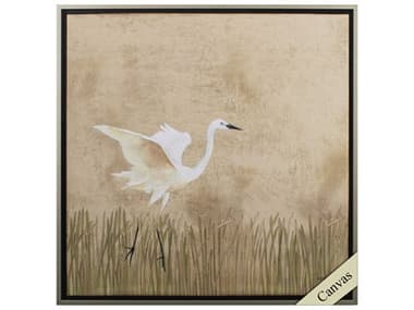 Paragon Florals Egret Alighting-I Canvas Wall Art PAD46295