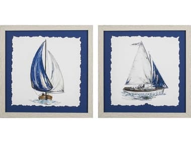 Paragon Waterside Navy Sail Wall Art Set of 2 PAD46312