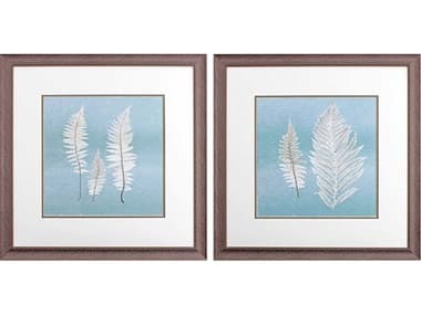 Paragon Florals Turquoise Ferns Wall Art Set of 2 PAD46456