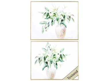 Paragon Florals Slender Leaves Vase Wall Art Set of 2 PAD46573