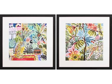 Paragon Florals Jungle Cat Landscape Wall Art Set of 2 PAD46870