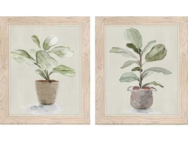 Paragon Florals Fiddle Fig Tree Wall Art Set of 2 PAD47017