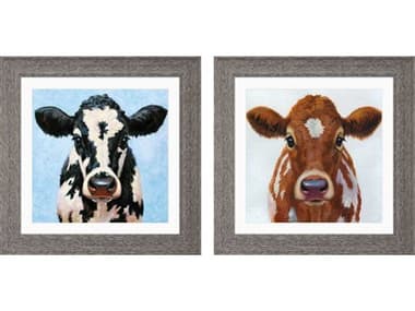 Paragon Animals Sweet Calf Gaze Wall Art Set of 2 PAD47027