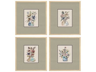 Paragon Florals Floral Sketch Wall Art Set of 4 PAD47110