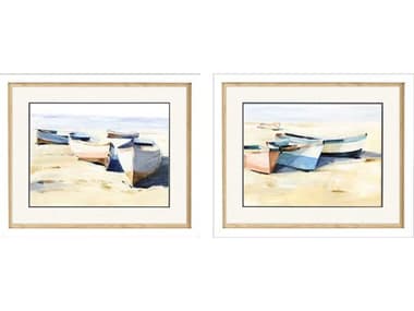 Paragon Waterside Beached Boats Wall Art Set of 2 PAD47148