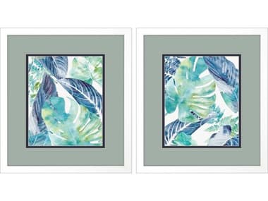 Paragon Florals Palms Watercolor Wall Art Set of 2 PAD47155