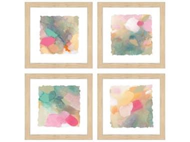 Paragon Seagrass Pastels Wall Art Set of 4 PAD47186