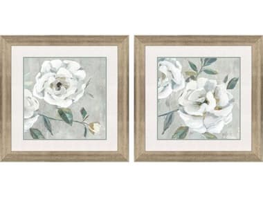 Paragon White Florals Wall Art Set of 2 PAD47206