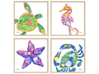 Paragon Nassau Sea Life Wall Art Set of 4 PAD47229