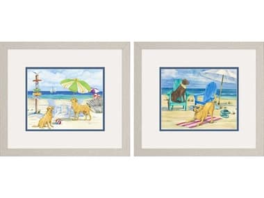 Paragon Dog Beach Day Duo Wall Art Set of 2 PAD47232