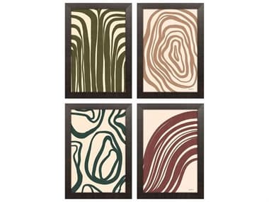 Paragon Abstract Organic Abstracts Wall Art Set of 4 PAD47273