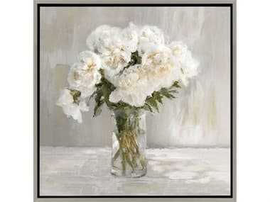 Paragon Florals White Flower Bouquet Canvas Wall Art PAD47283