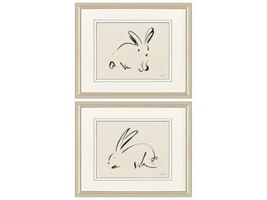 Paragon Animals Illustrative Bunny Wall Art Set of 2 PAD47284