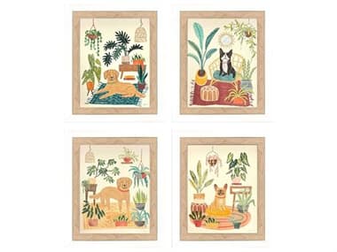 Paragon Animals Urban Jungle Dogs Wall Art Set of 4 PAD47288