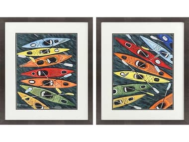 Paragon Sporting Colorful Kayaks Wall Art Set of 2 PAD47295