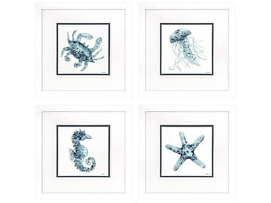 Paragon Animals Water Sea Creatures Wall Art Set of 4 PAD47306