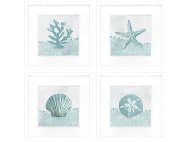 Paragon Animals Coastal Mosaic Wall Art Set of 4 PAD47308