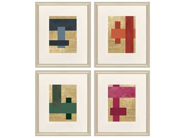 Paragon Geometrics Mini Colorblocks Wall Art Set of 4 PAD47326