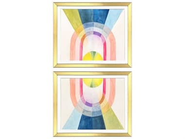 Paragon Abstract Beamed Wall Art Set of 2 PAD47341