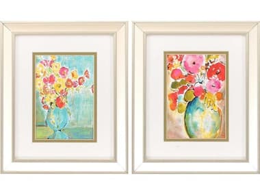 Paragon Florals Pastel Vase Wall Art Set of 2 PAD48005