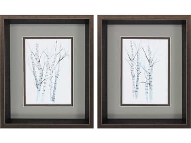 Paragon Landscapes Aquarelle Birches Wall Art Set of 2 PAD48007