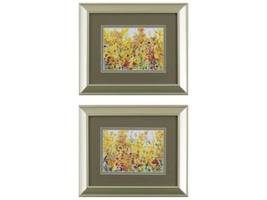 Paragon Florals Golden Summer Garden Wall Art Set of 2 PAD48016