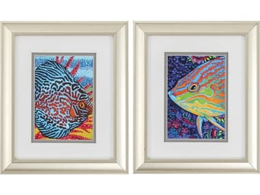 Paragon Waterside Tropical Fish Wall Art Set of 2 PAD48019