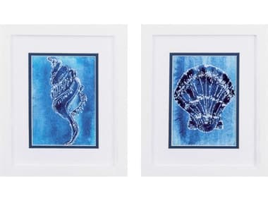 Paragon Waterside Cerulean Shells-B Wall Art Set of 2 PAD48026