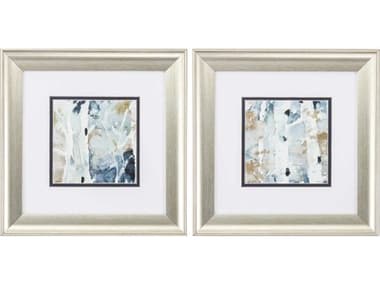 Paragon Abstract Blue Watercolor Wall Art Set of 2 PAD48065