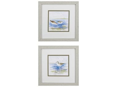 Paragon Waterside Sketchy Shore Birds Wall Art Set of 2 PAD48096