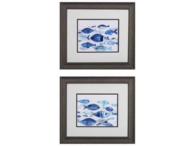 Paragon Waterside Fish Parade Wall Art Set of 2 PAD48139