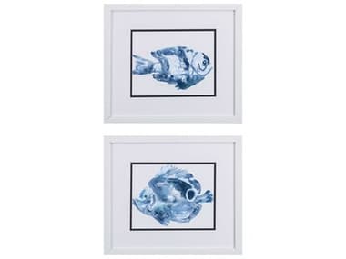 Paragon Waterside Blue Ocean Fish-B Wall Art Set of 2 PAD48142