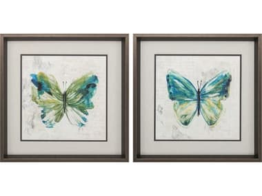 Paragon Florals Butterfly Sketch Wall Art Set of 2 PAD48188