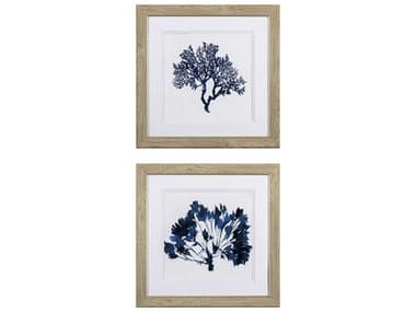 Paragon Waterside Indigo Coral-B Wall Art Set of 2 PAD48218