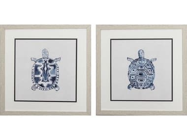 Paragon Waterside Indigo Turtles Wall Art Set of 2 PAD48223