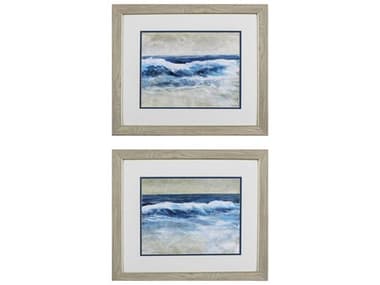 Paragon Waterside Breaking Shore Waves Wall Art Set of 2 PAD48269