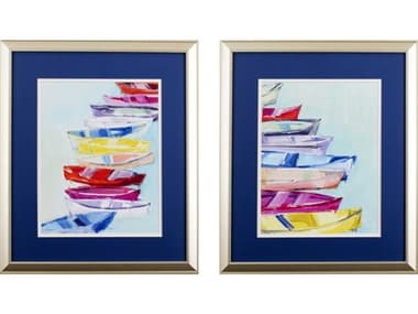 Paragon Waterside Floating Boats Wall Art Set of 2 PAD48276