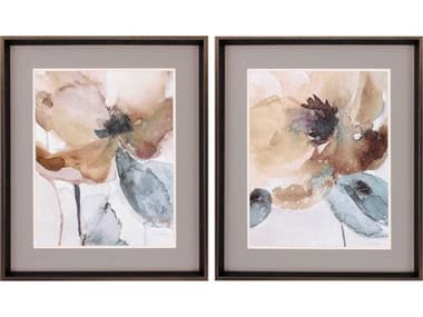 Paragon Florals Watercolor Poppy Wall Art Set of 2 PAD48302