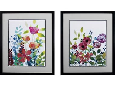 Paragon Florals Vivid Flower Wall Art Set of 2 PAD48304