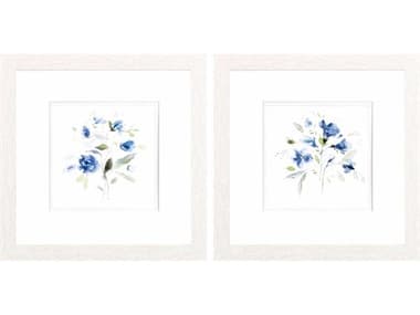 Paragon Florals Wild Blue Blooms Wall Art Set of 2 PAD48374