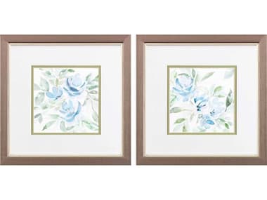 Paragon Florals Soft Blue Paradise Wall Art Set of 2 PAD48376