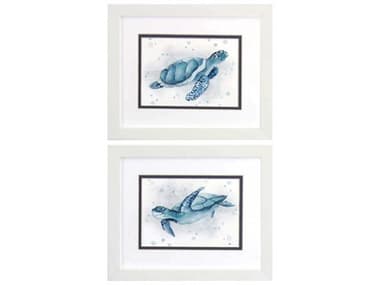 Paragon Waterside Blue Turtle Wall Art Set of 2 PAD48415